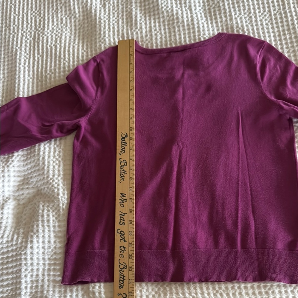 Talbots Purple Button-Up Cardigan Set - Picture 11 of 12